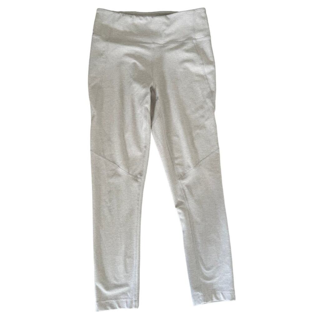 Outdoor Voices 3/4 Warm-Up Legging, Beige/White, Size SMALL